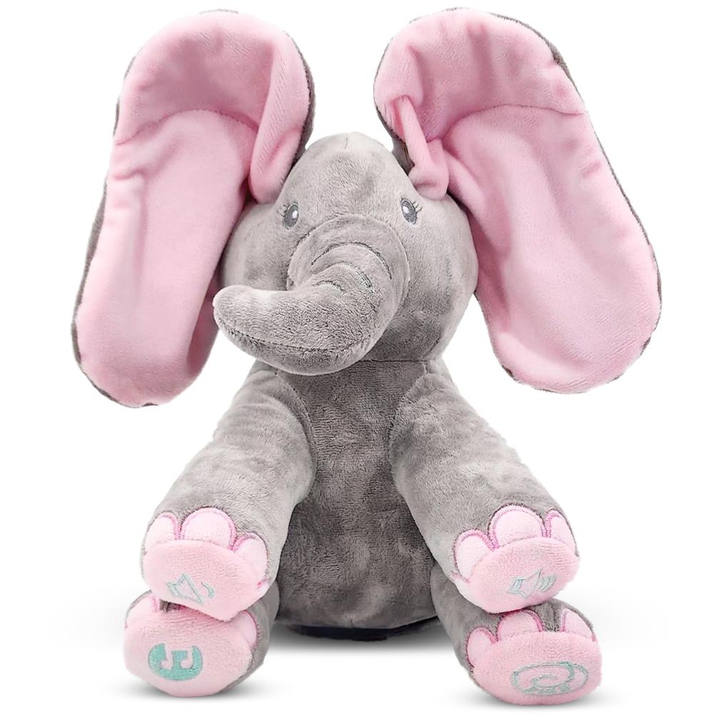 Kaia Animated Plush Singing Elephant with Peek-a-boo Interactive With Batteries - Foto 2 di 4